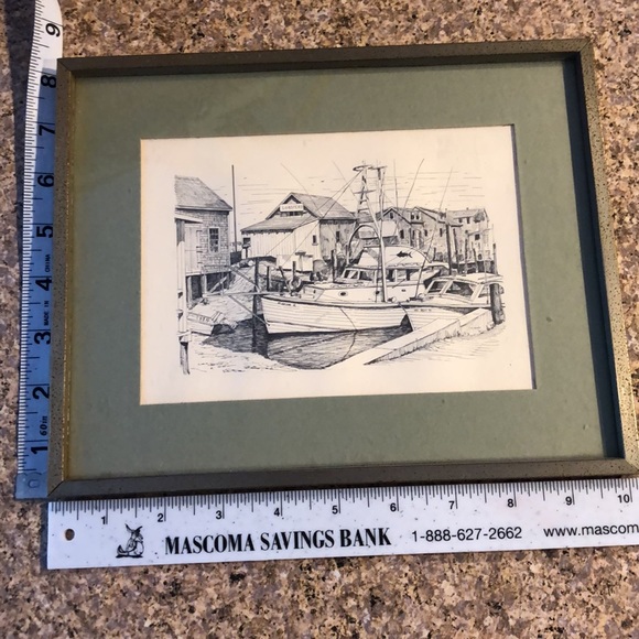 Goff Prints Framed and Matted Boat, Lobster Waterfront Scene - Picture 7 of 11